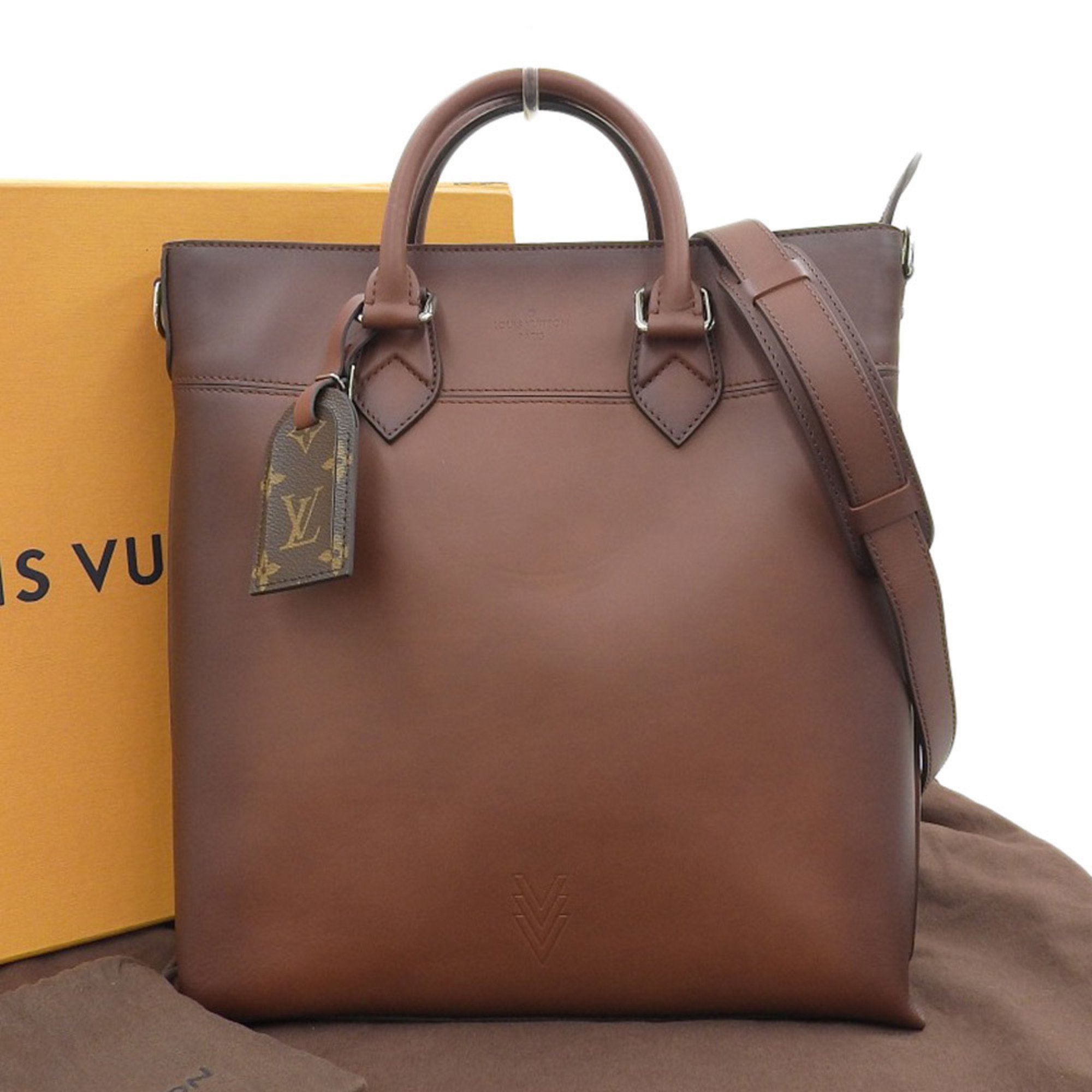 Louis Vuitton LOUIS VUITTON Cuir Ombre Cabas M42156 Bag Tote