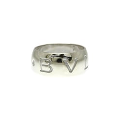 Bvlgari Monologo Ring White Gold (18K) Fashion No Stone Band Ring Silver