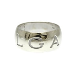 Bvlgari Monologo Ring White Gold (18K) Fashion No Stone Band Ring Silver