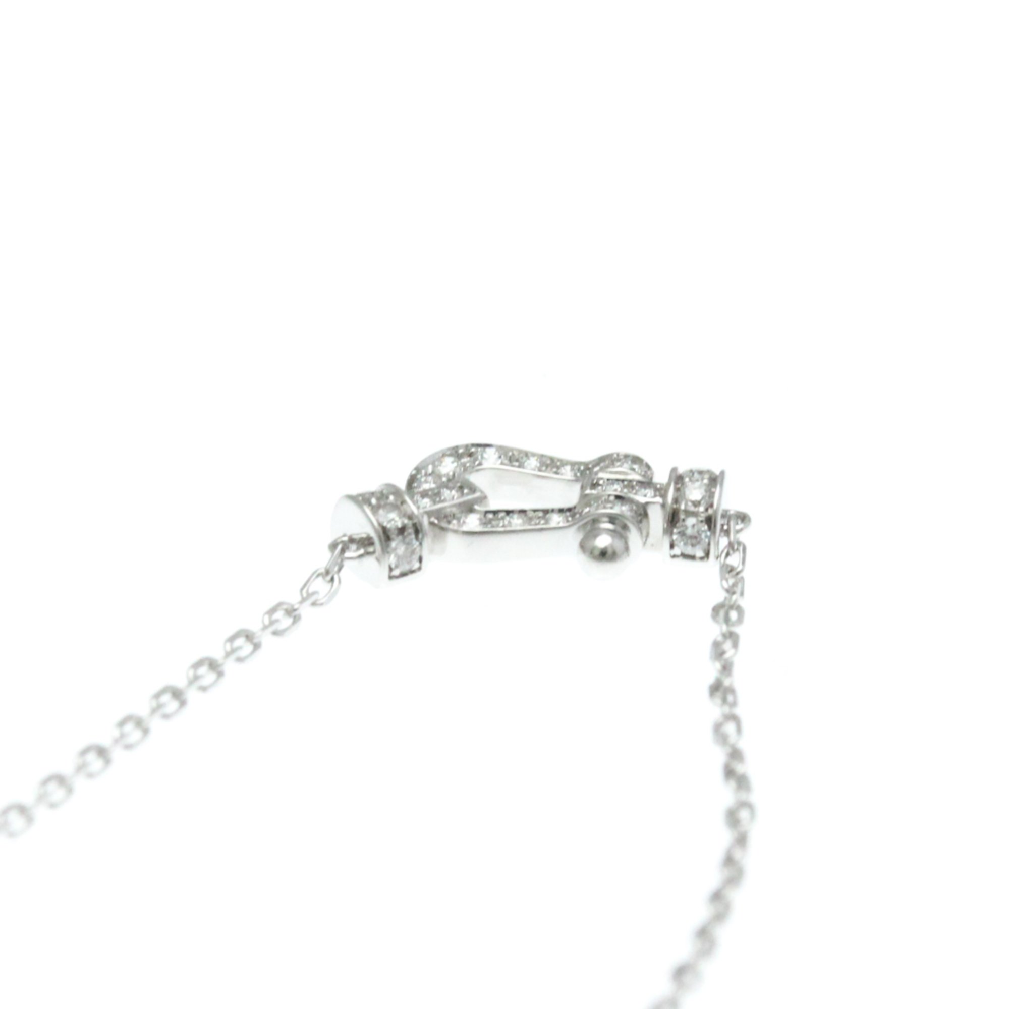 Fred Force 10 Mini Model Diamond Necklace 7B0191 White Gold (18K) Diamond Men,Women Fashion Pendant Necklace (Silver)