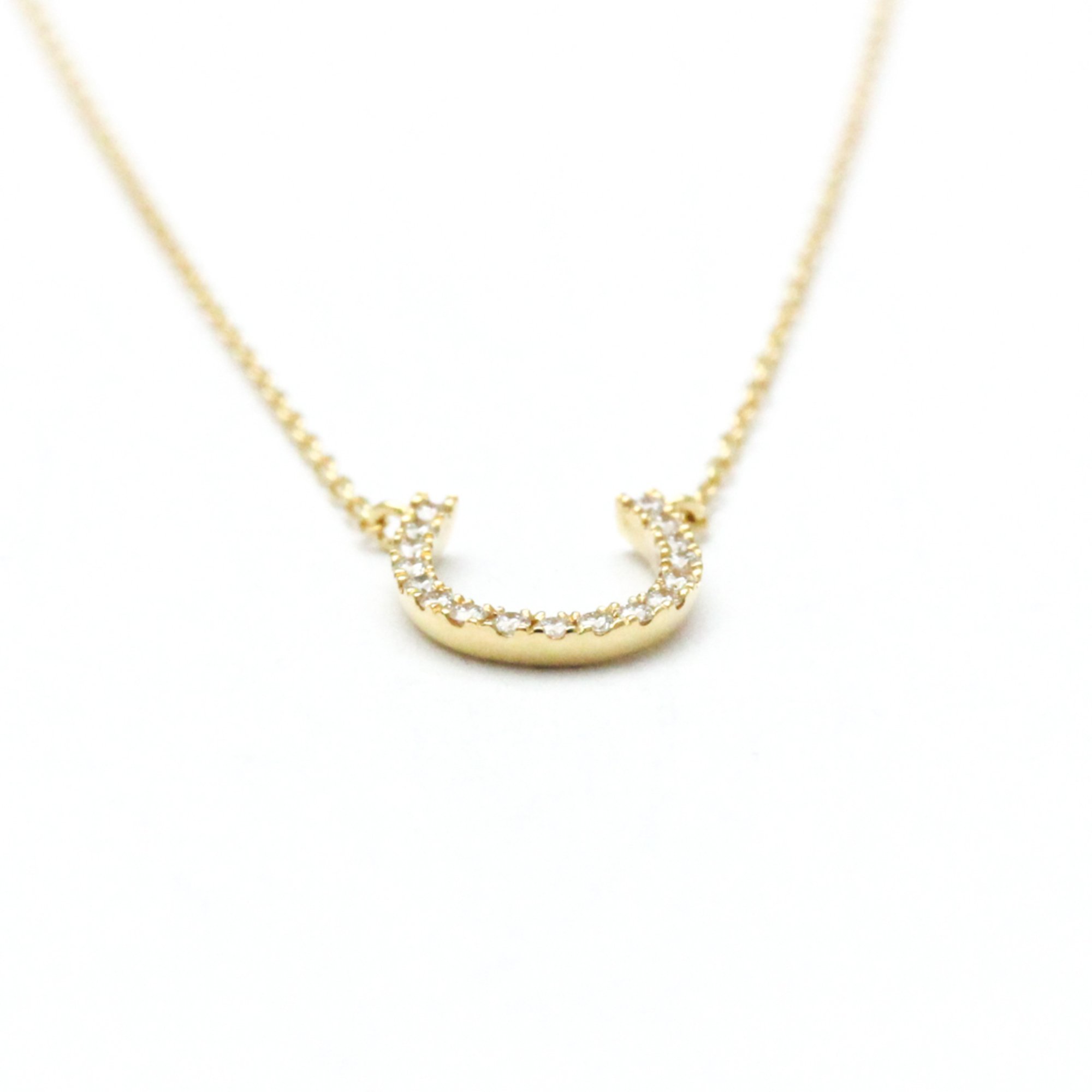 Star Jewelry Horseshoe Necklace Yellow Gold (18K) Diamond Men,Women Fashion Pendant Necklace Carat/0.05 (Gold)