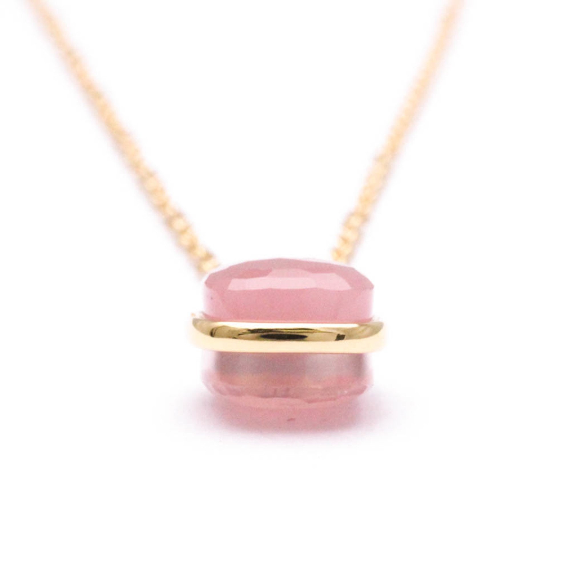 Pomellato Nude Necklace PCC2022_O7000_BRCQR Rose Gold (18K) Chalcedony,Rose Quartz Men,Women Fashion Pendant Necklace (Rose Gold)