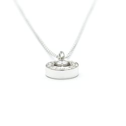 Vendome Aoyama Circle Diamond Necklace White Gold (18K) Diamond Men,Women Fashion Pendant Necklace Carat/0.14 (Silver)