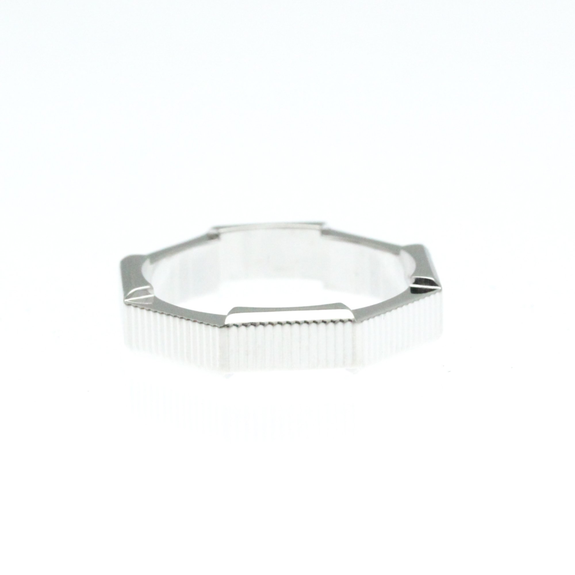 Gucci Link Toe Ring White Gold (18K) Fashion No Stone Band Ring Silver