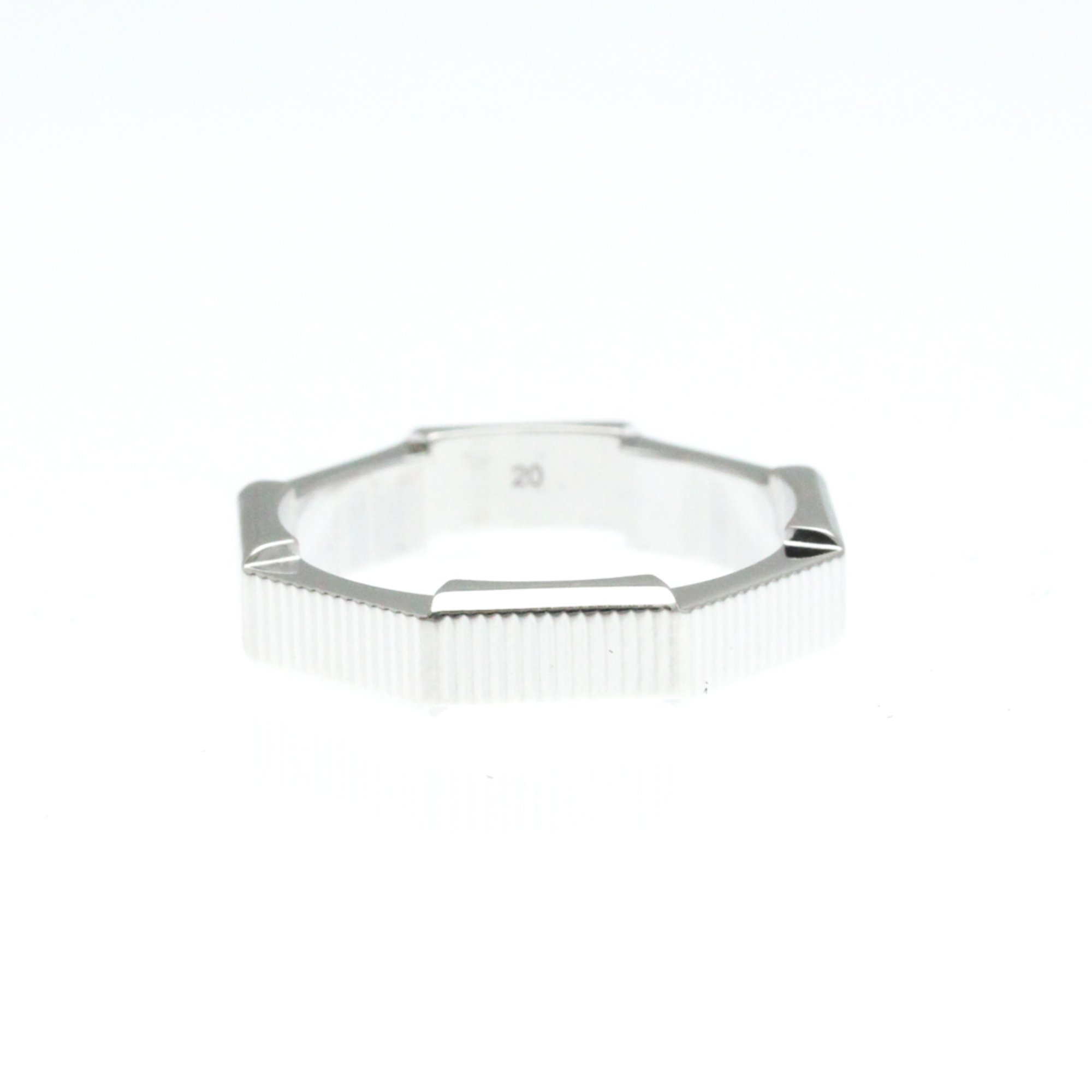 Gucci Link Toe Ring White Gold (18K) Fashion No Stone Band Ring Silver