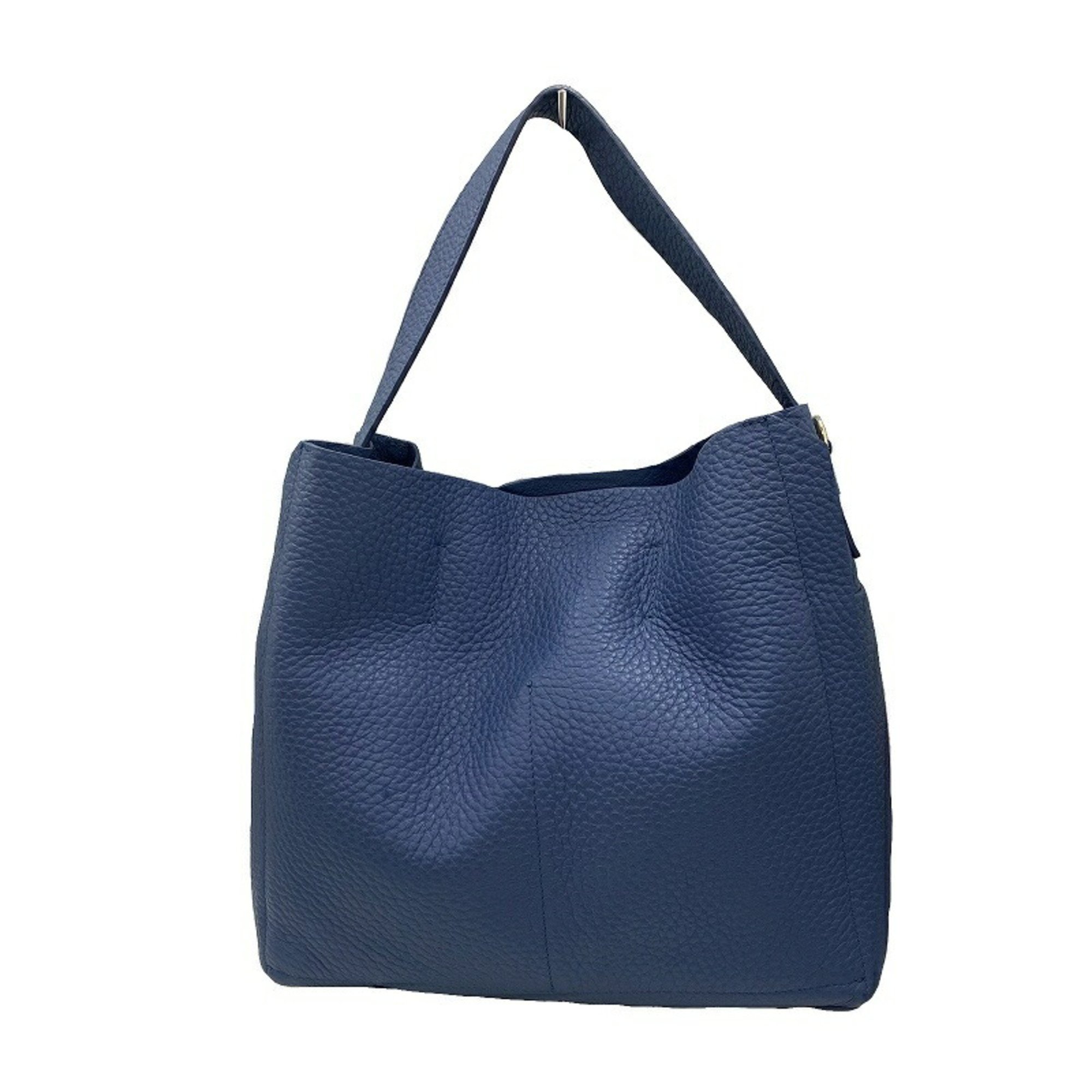 Furla FULRA Leather Capriccio M Hobo Shoulder Tote Bag F6852 Blue JA-19486