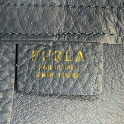 Furla FULRA Leather Capriccio M Hobo Shoulder Tote Bag F6852 Blue JA-19486