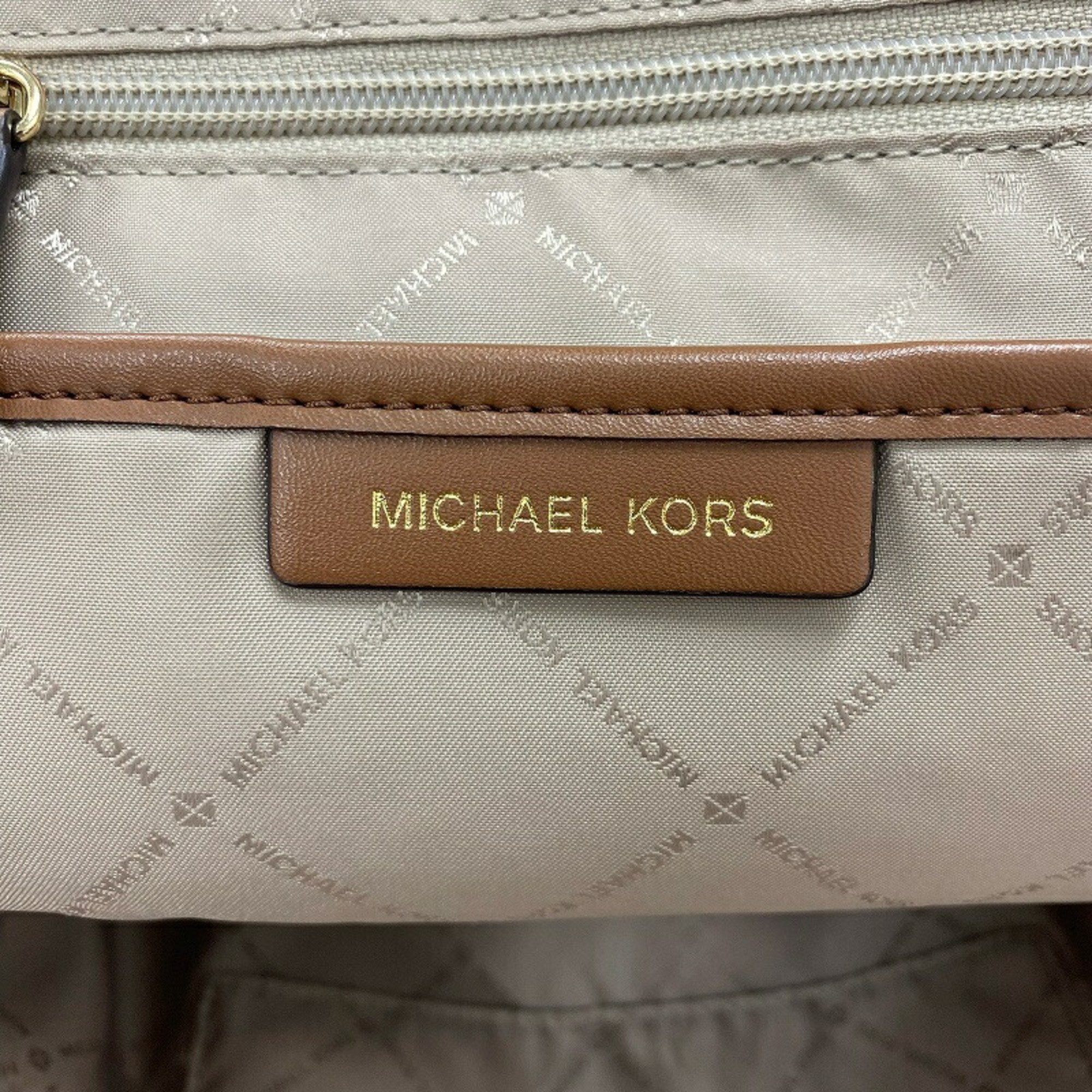 MICHAEL KORS PVC Erin Signature Studded Backpack 35F0GERB2V White JA-19514