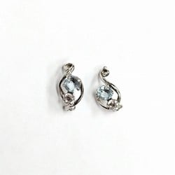 Samantha Tiara Silva K18WG Asymmetric Stone Earrings 0.47g JA-19501