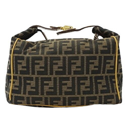 FENDI Women's Handbag Zucca Canvas Brown Beige