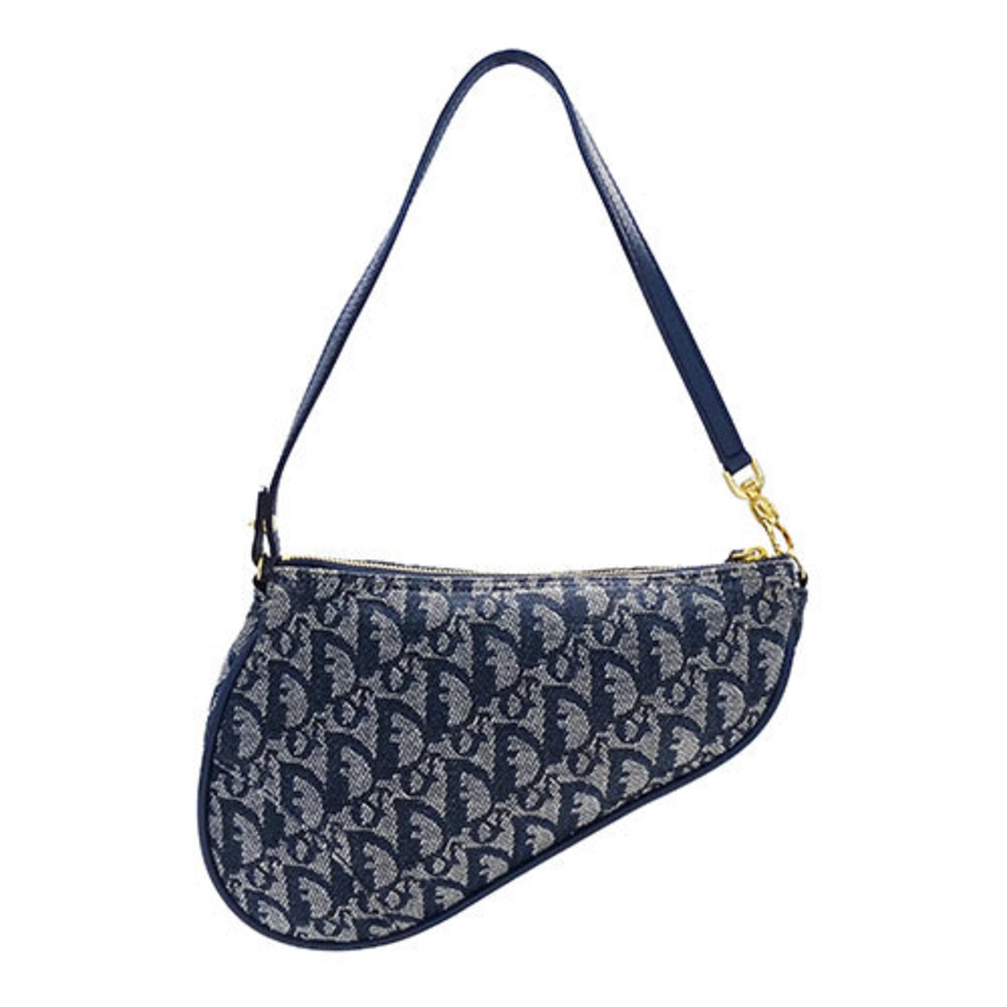 Christian Dior Dior Bags for Women and Men, Handbags, Jacquard Saddle Bag, Navy