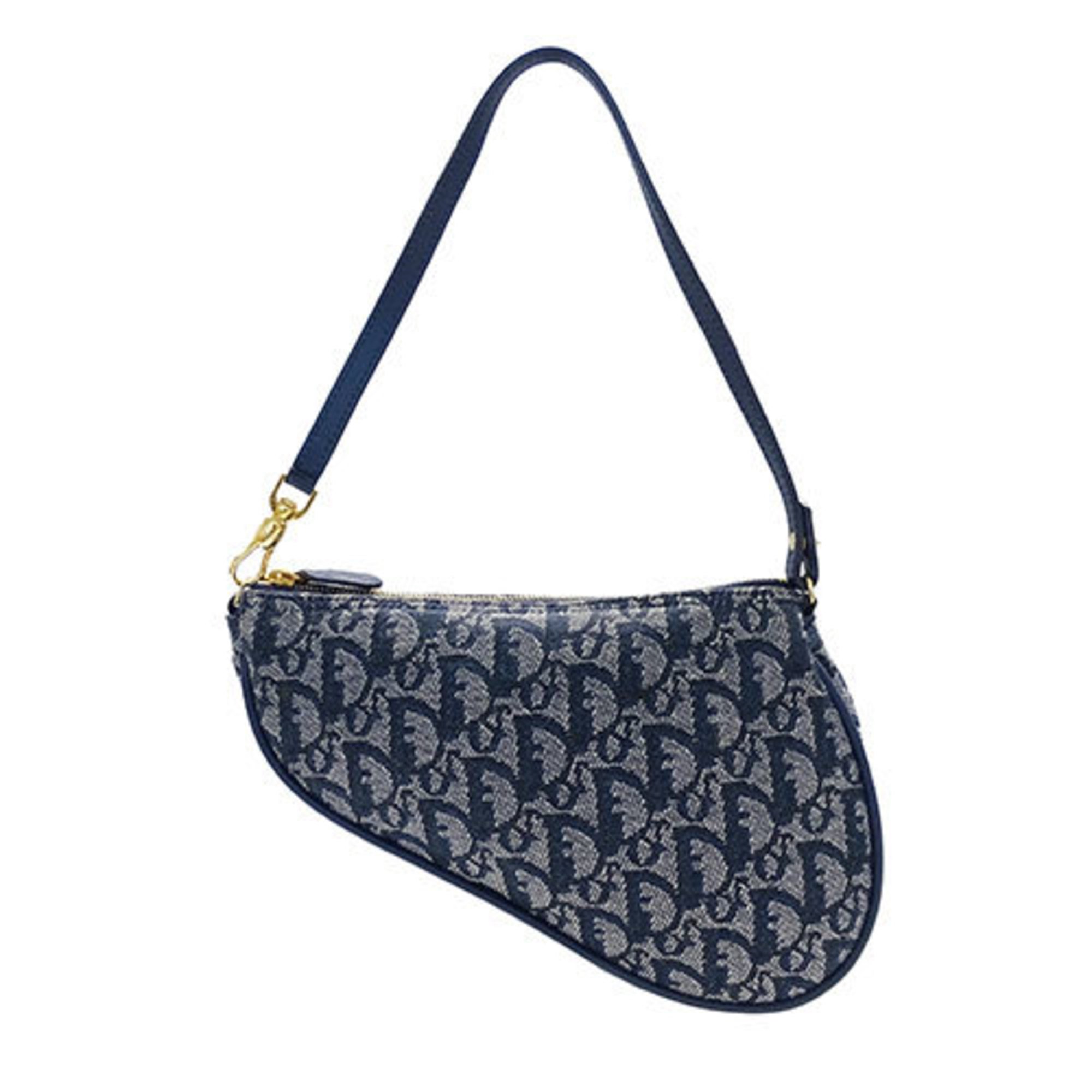 Christian Dior Dior Bags for Women and Men, Handbags, Jacquard Saddle Bag, Navy