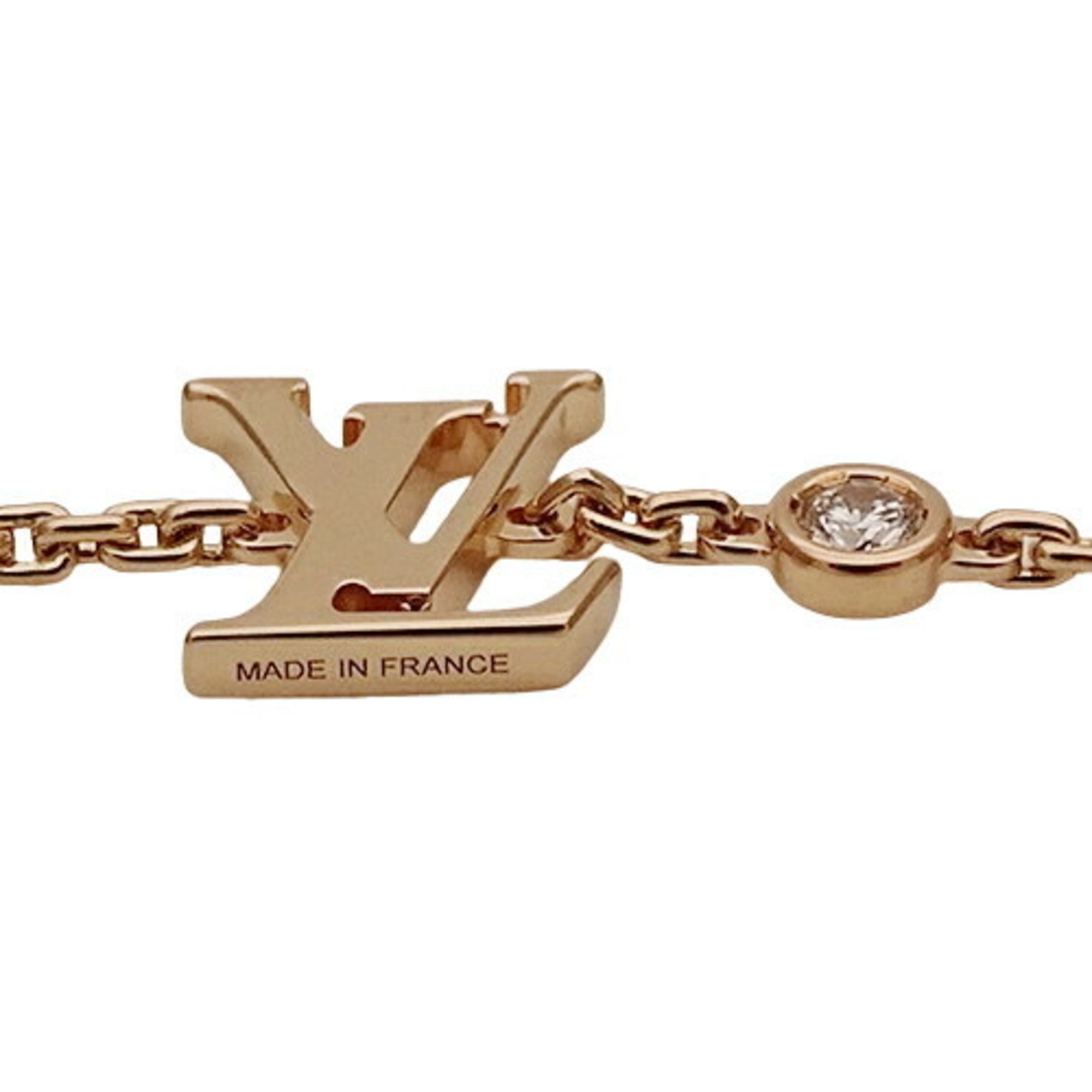 Louis Vuitton LOUIS VUITTON Bracelet for Women 750PG Diamond Idylle Blossom LV Pink Gold Q95595 Polished