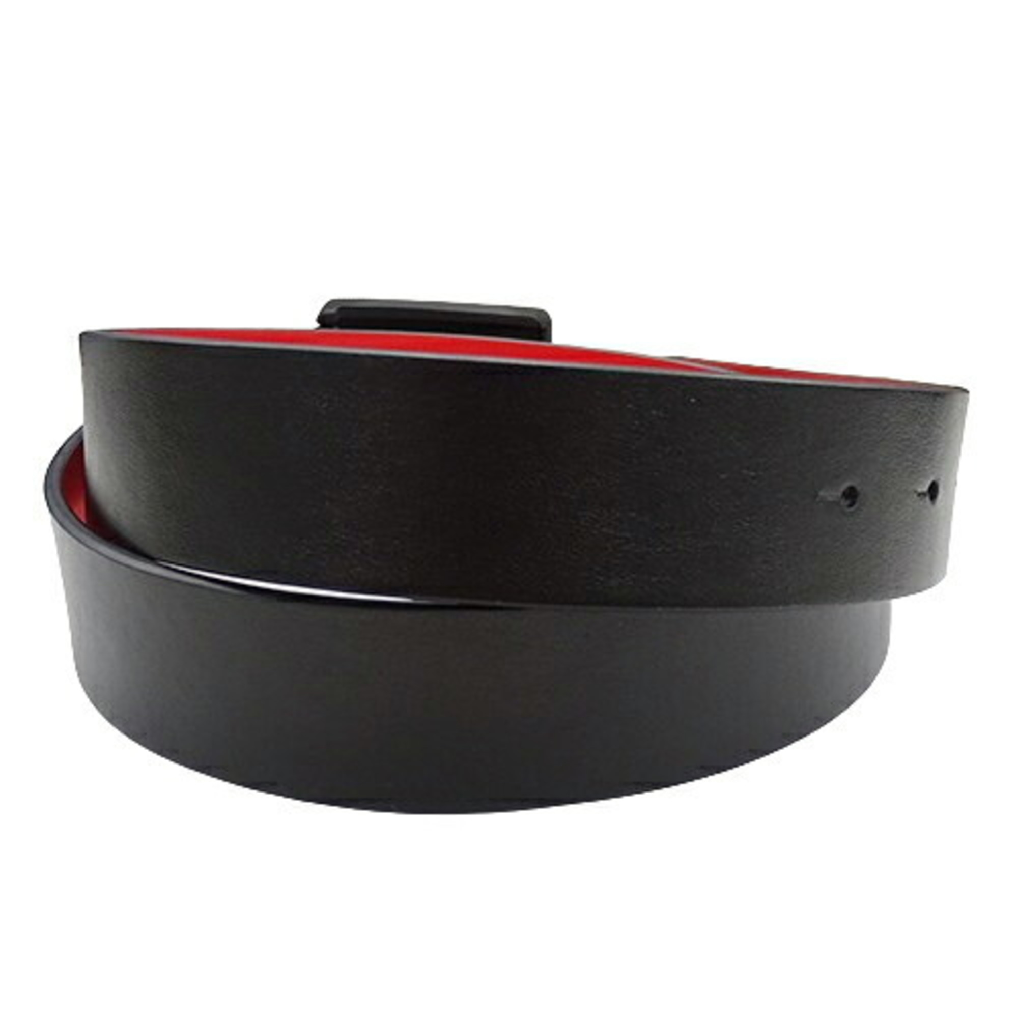 Christian Louboutin Men's Belt with Spike Studs Leather Louis Black Red 85/34