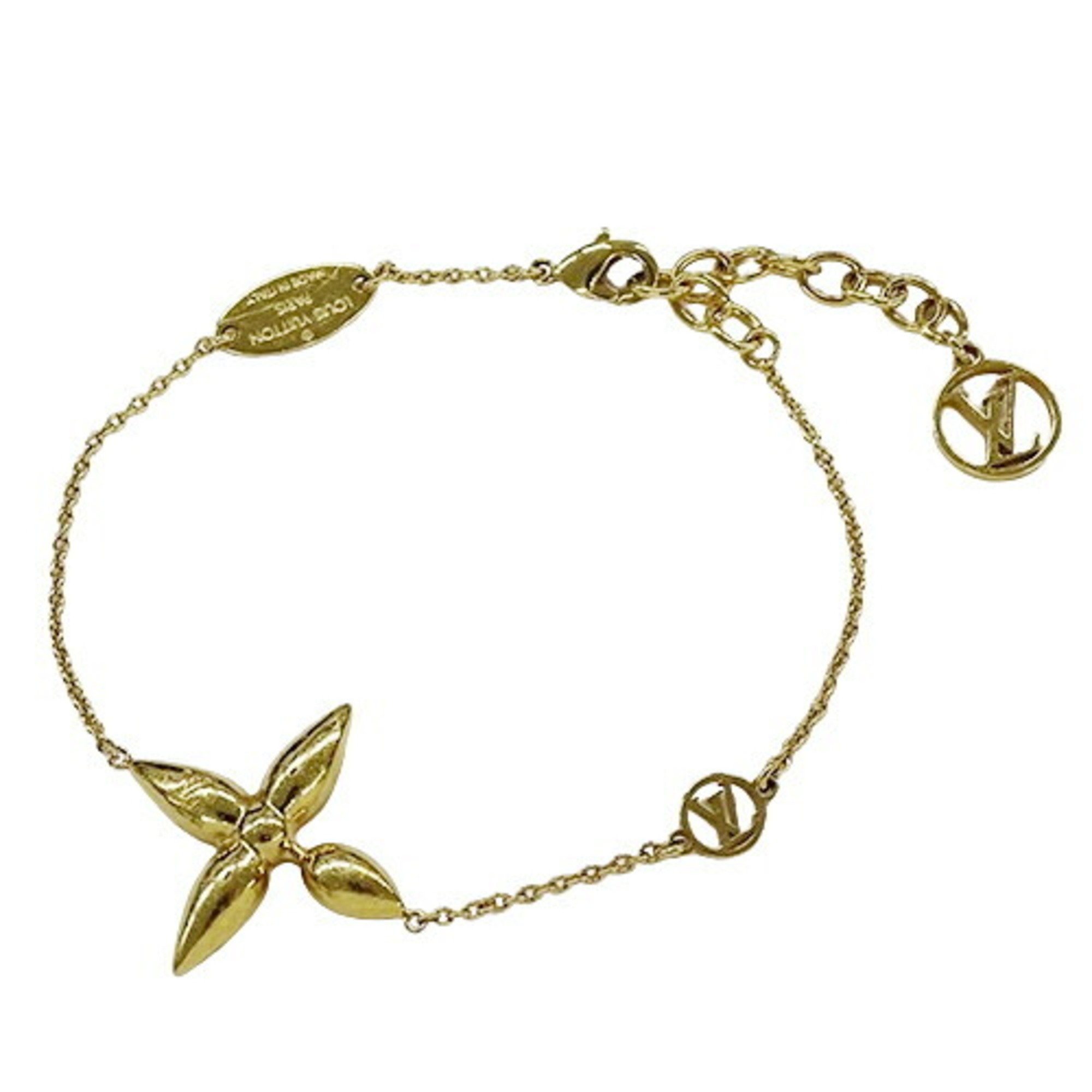 LOUIS VUITTON Bracelet for Women, Louisette, Gold, M00372, LE4263, Monogram Flower