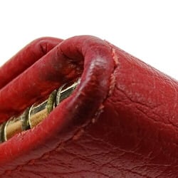 GUCCI 6-ring leather key case for women, GG Marmont, red, 456118