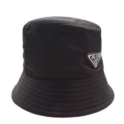 PRADA Hats for Women and Men, Re-Nylon Bucket Hat, Black, 1HC137, S