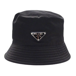 PRADA Hats for Women and Men, Re-Nylon Bucket Hat, Black, 1HC137, S