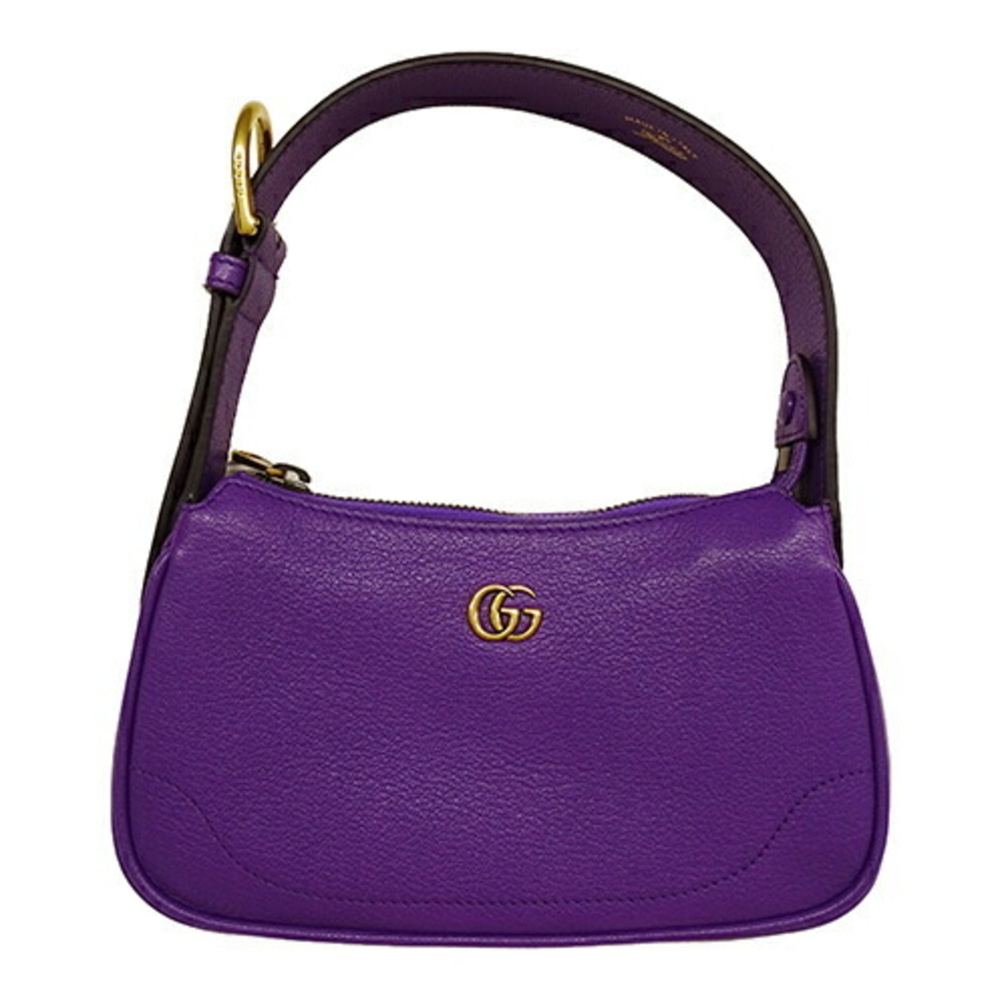 GUCCI Bag Women's Shoulder GG Marmont Aphrodite Leather Purple 739076