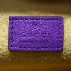 GUCCI Bag Women's Shoulder GG Marmont Aphrodite Leather Purple 739076