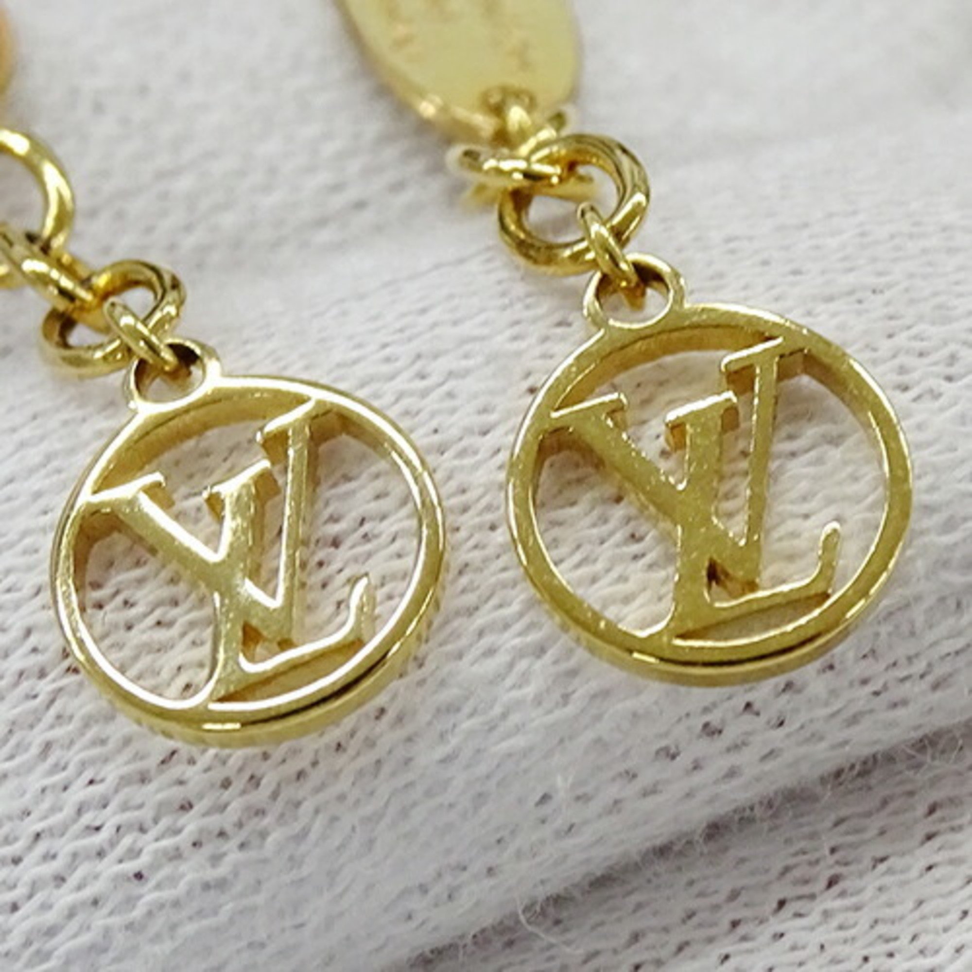 Louis Vuitton LOUIS VUITTON Earrings for Women Metal Mania Swing Gold Silver M68076 OB0157