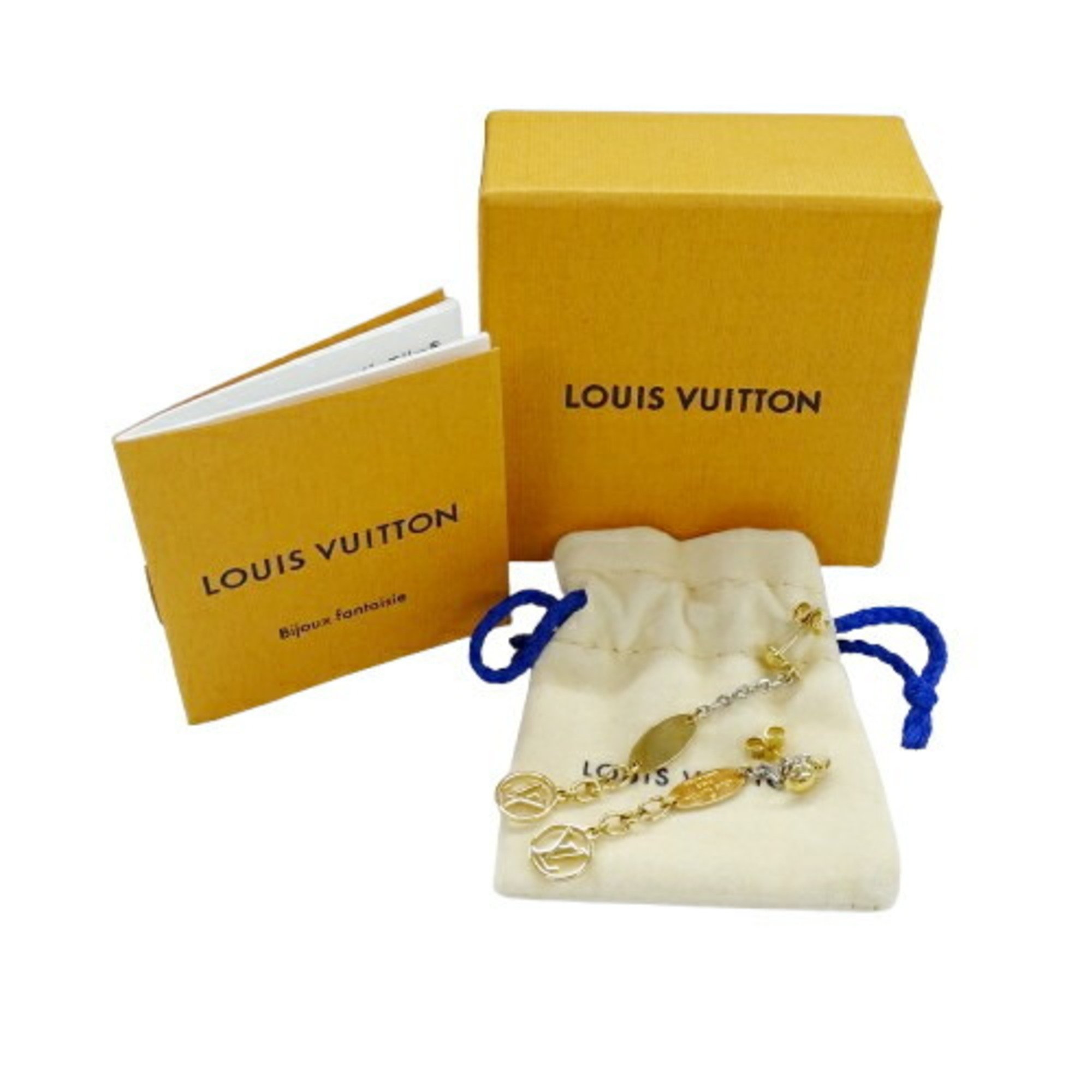 Louis Vuitton LOUIS VUITTON Earrings for Women Metal Mania Swing Gold Silver M68076 OB0157