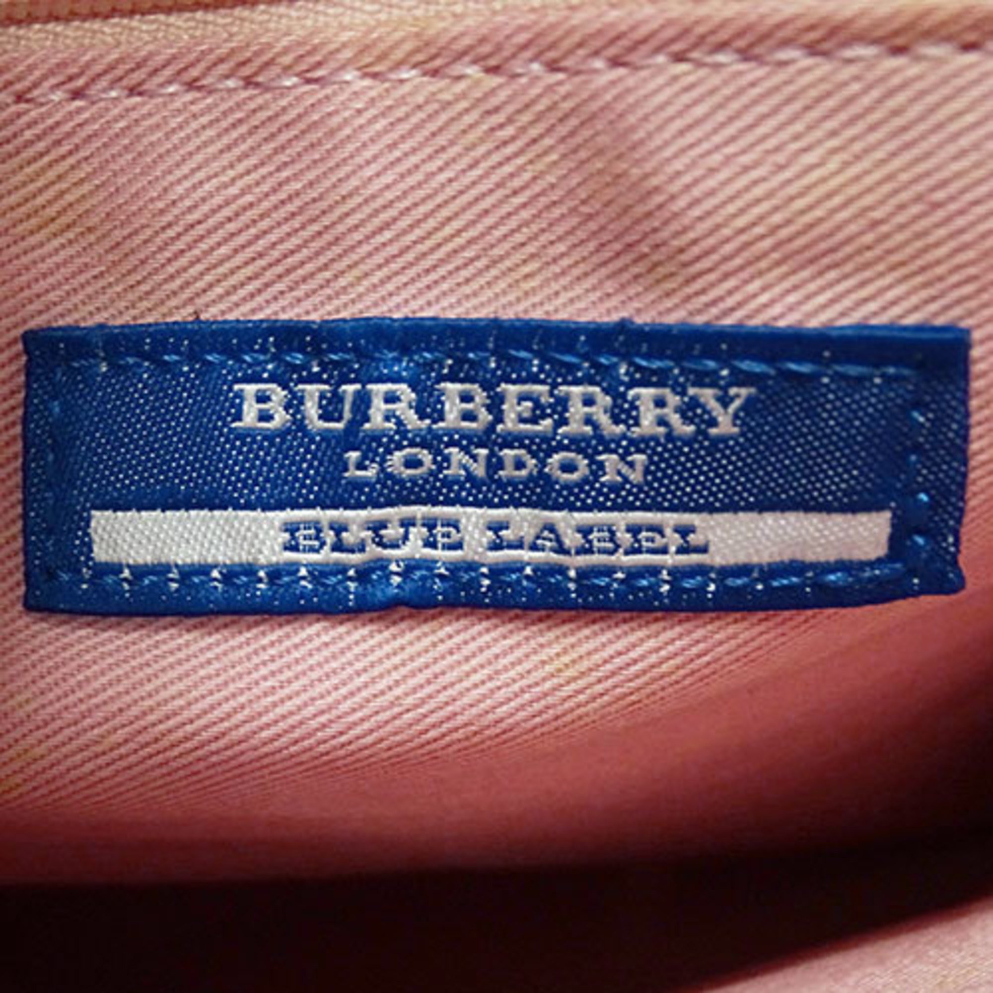 Burberry Blue Label Women's Tote Bag Canvas Brown Check Pattern