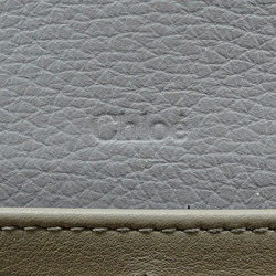 Chloé Chloe Women's Wallet Long Grained Calfskin Smooth Alphabet Grey CHC17AP942H9Q053