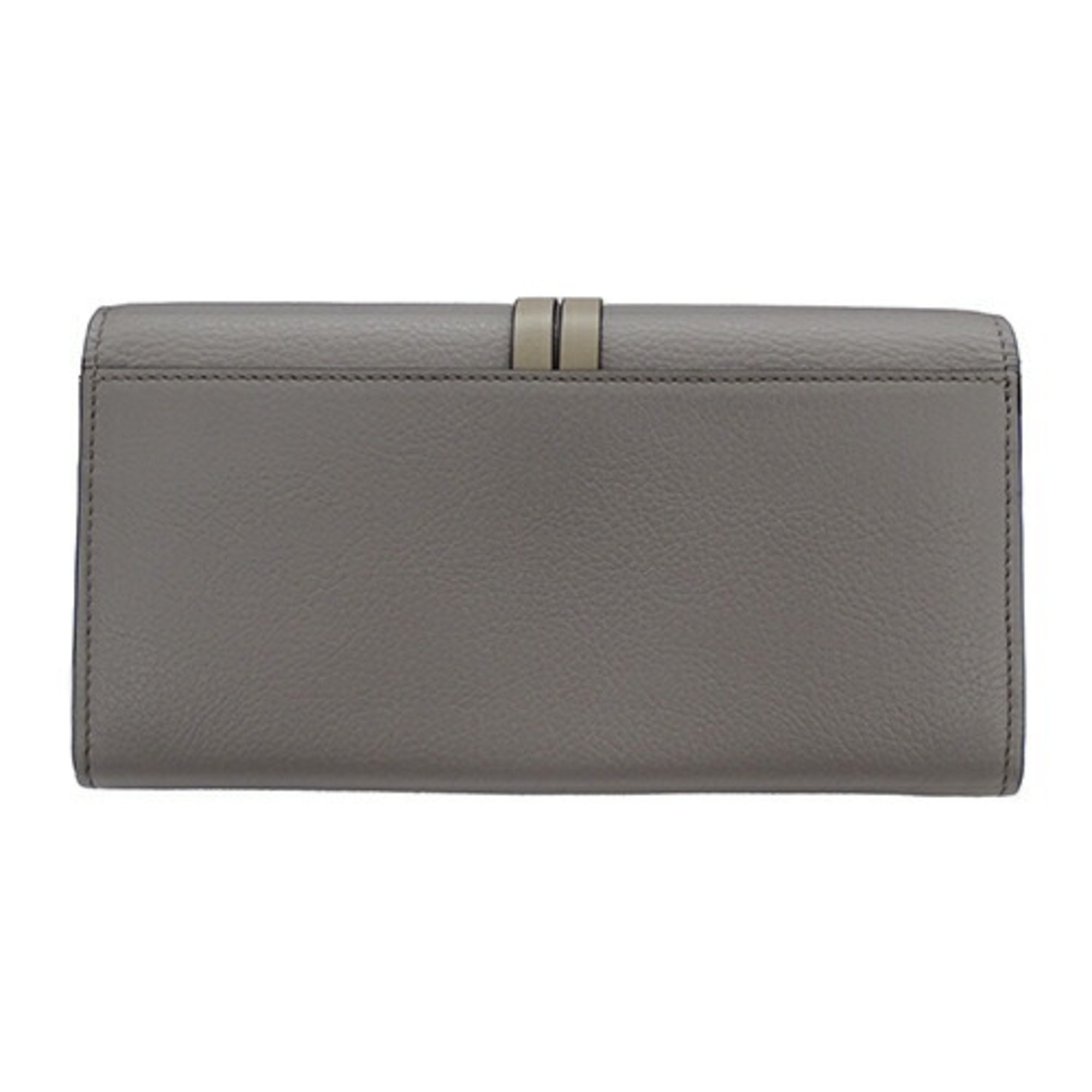 Chloé Chloe Women's Wallet Long Grained Calfskin Smooth Alphabet Grey CHC17AP942H9Q053