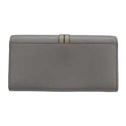 Chloé Chloe Women's Wallet Long Grained Calfskin Smooth Alphabet Grey CHC17AP942H9Q053