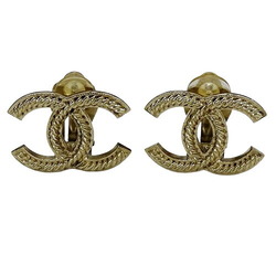 CHANEL Earrings for Women, Coco Mark, Champagne Gold, 13P