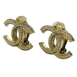 CHANEL Earrings for Women, Coco Mark, Champagne Gold, 13P