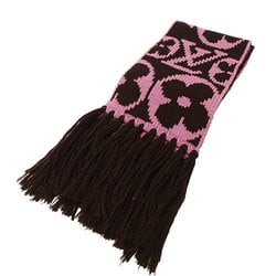 Louis Vuitton LOUIS VUITTON Scarf Women's Stole Monogram Wool Echarpe Grand Floor Pink Brown M72429