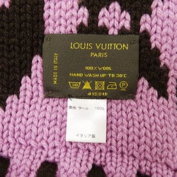 Louis Vuitton LOUIS VUITTON Scarf Women's Stole Monogram Wool Echarpe Grand Floor Pink Brown M72429