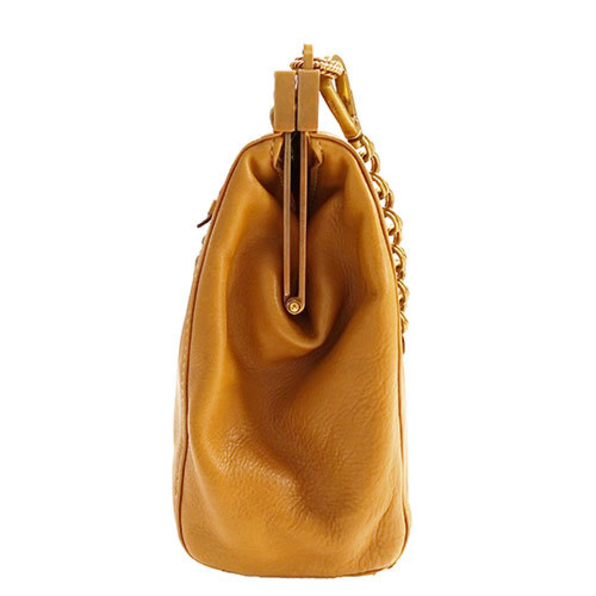 PRADA Women's Shoulder Bag Leather Camel Brown BR2530 Chain