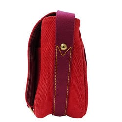 Louis Vuitton LOUIS VUITTON Bag Antigua Women's Men's Shoulder Canvas Buzas PM Rouge Red M40040