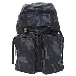 PRADA Bag Men's Backpack Nylon Navy V136 Camouflage