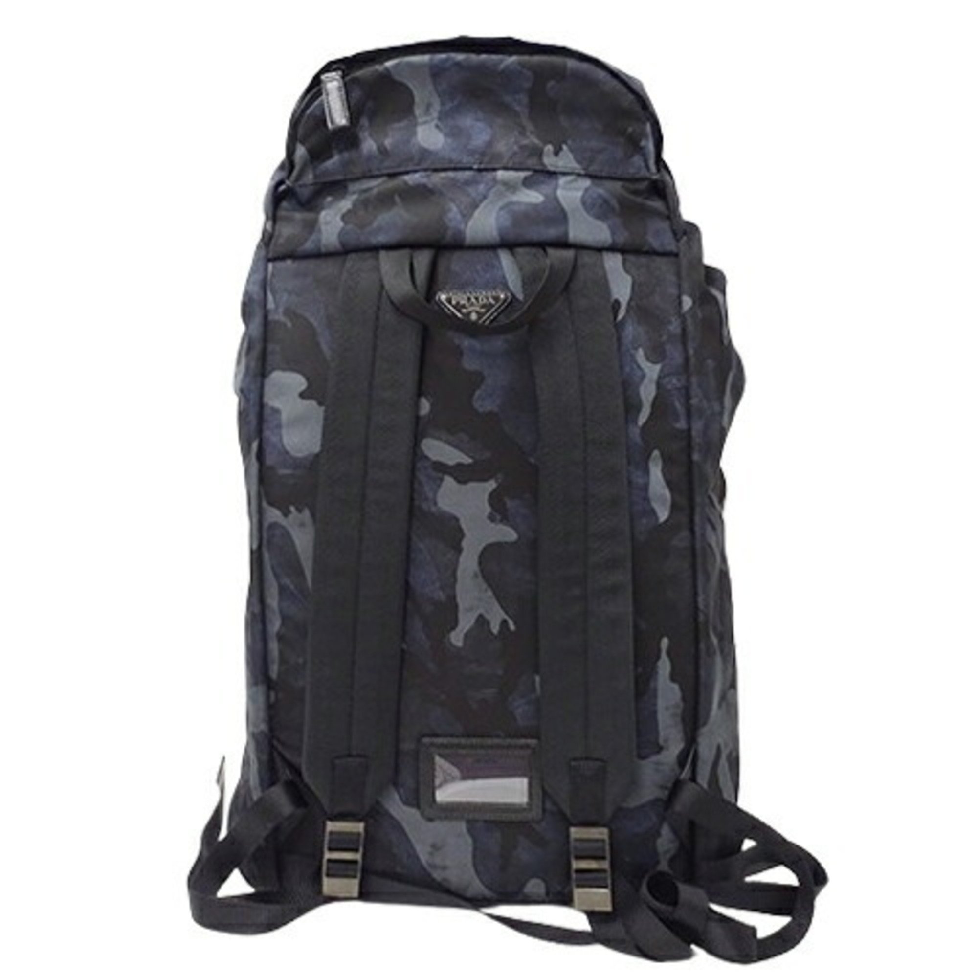 PRADA Bag Men's Backpack Nylon Navy V136 Camouflage