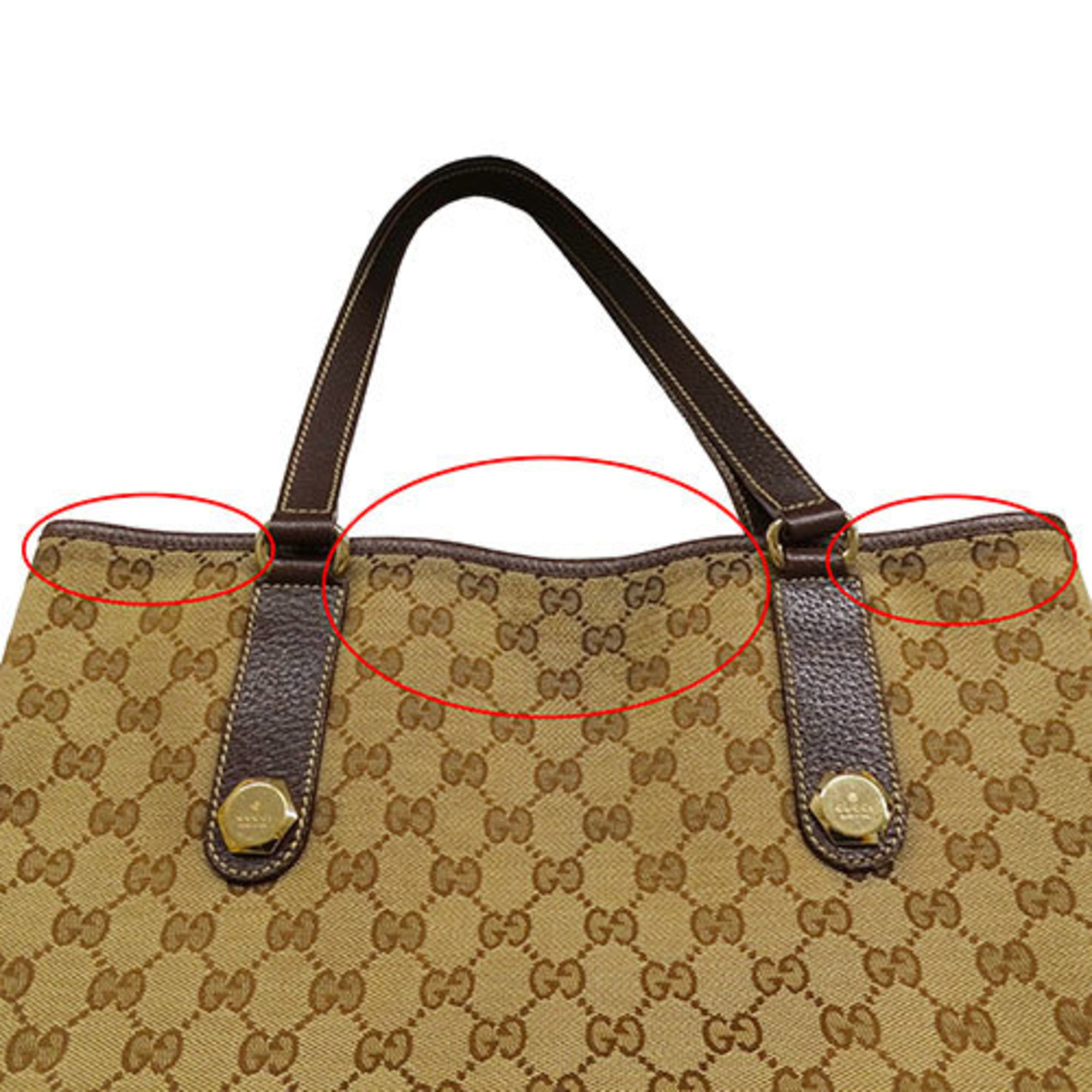 GUCCI Bag Women's Tote Brown GG Canvas 153009 Outing