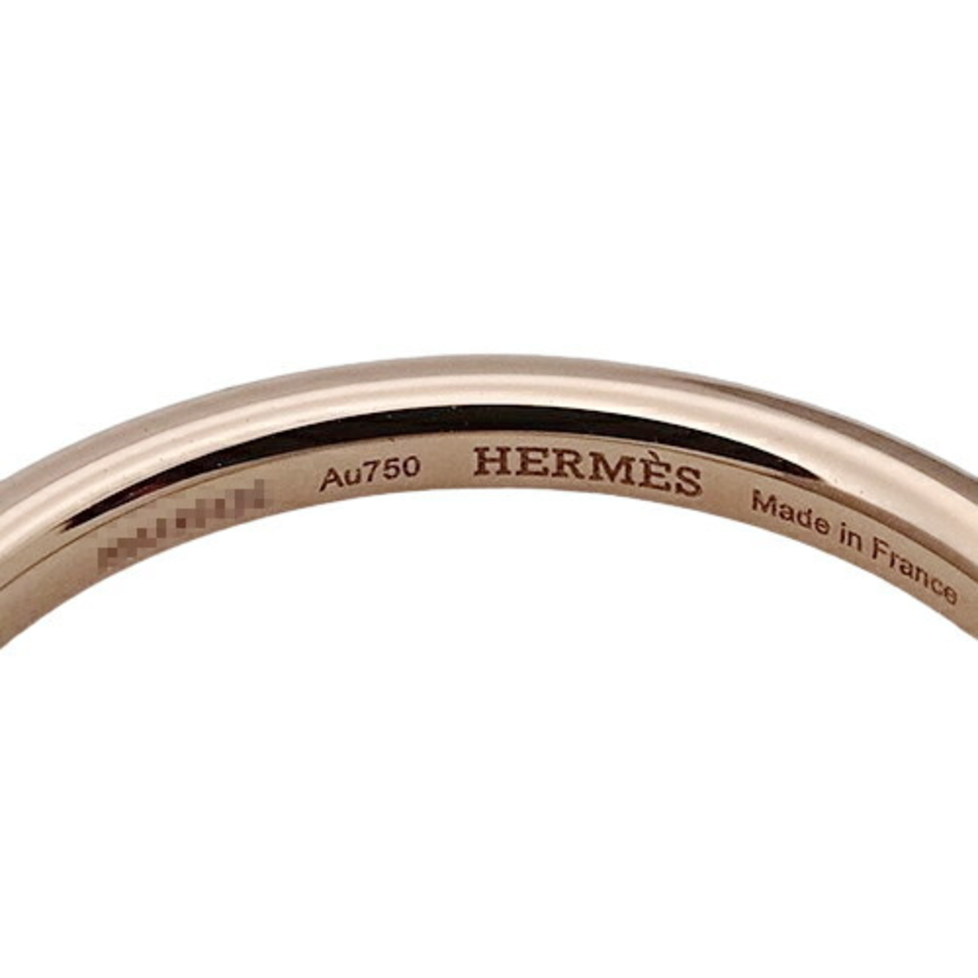 Hermes HERMES Ring for Women 750PG Diamond Kelly Crochet PM Pink Gold #50 Approx. Size 10 Polished