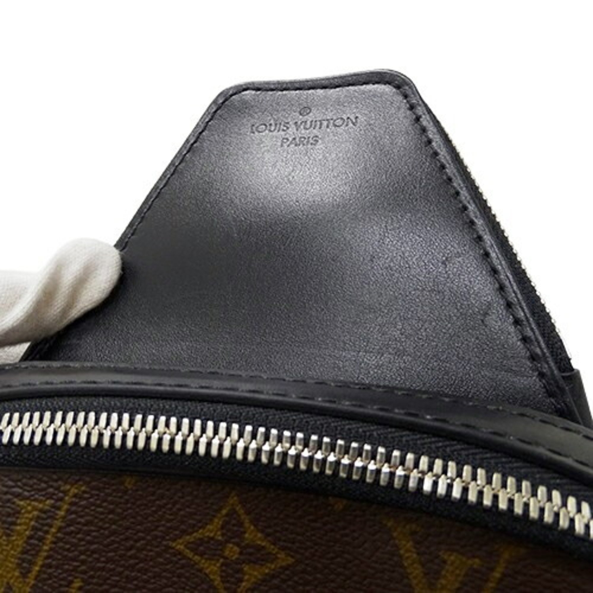 Louis Vuitton LOUIS VUITTON Bag Monogram Macassar Men's Body Shoulder Avenue Sling M46327 Brown Black