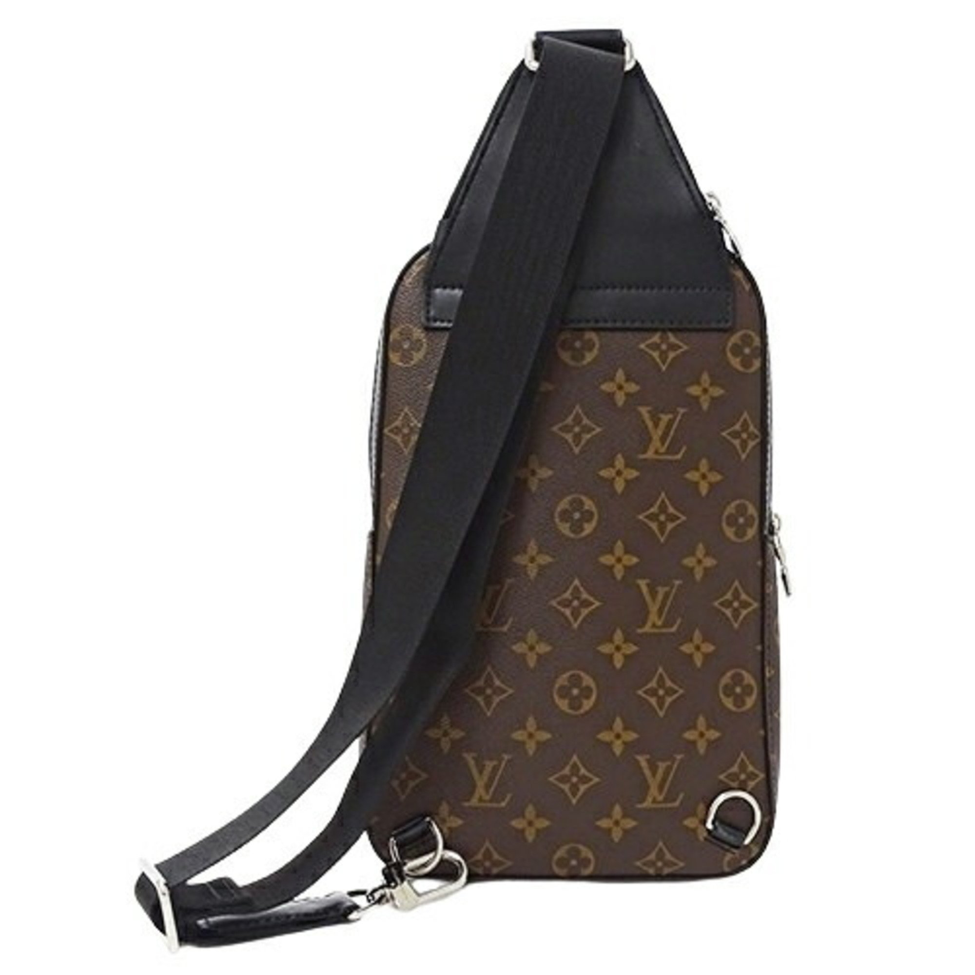 Louis Vuitton LOUIS VUITTON Bag Monogram Macassar Men's Body Shoulder Avenue Sling M46327 Brown Black