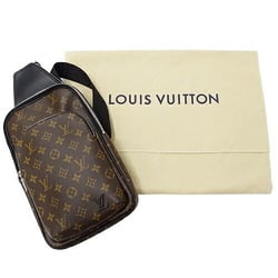 Louis Vuitton LOUIS VUITTON Bag Monogram Macassar Men's Body Shoulder Avenue Sling M46327 Brown Black