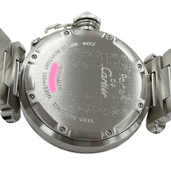 Cartier Pasha C Ladies Watch 2003 Xmas Limited Edition Pink Shell Date Automatic AT Stainless Steel SSW3106499 Silver Polished