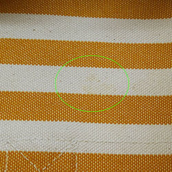 Hermes HERMES Bag Women's Handbag Canvas Cannes PM Orange White Stripe Pattern