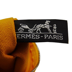 Hermes HERMES Bag Women's Handbag Canvas Cannes PM Orange White Stripe Pattern