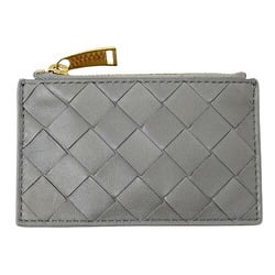 BOTTEGA VENETA Men's Wallet Coin Case Key Intrecciato Leather Grey Compact