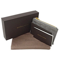 BOTTEGA VENETA Men's Wallet Coin Case Key Intrecciato Leather Grey Compact