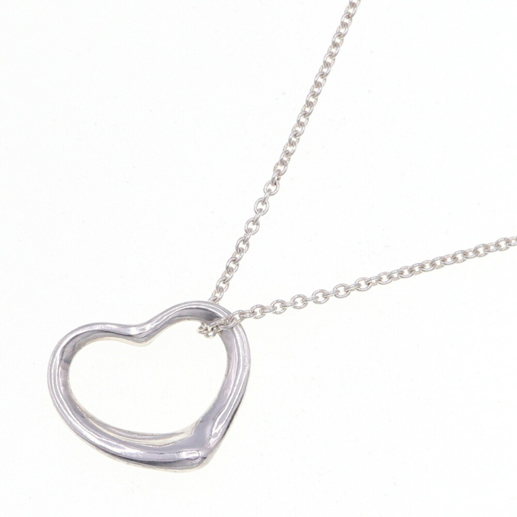 Tiffany Necklace Elsa Peretti Heart SV Sterling Silver 925 Pendant Choker Women's TIFFANY&Co.