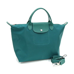 Longchamp Handbag Le Pliage Energy L1515 Green Nylon Leather Shoulder Bag for Women LONGCHAMP